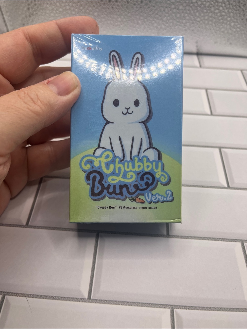 Chubby Bunny Ver.2 Card Pack - White Bunny Tarot Cards - Picture 3 of 6